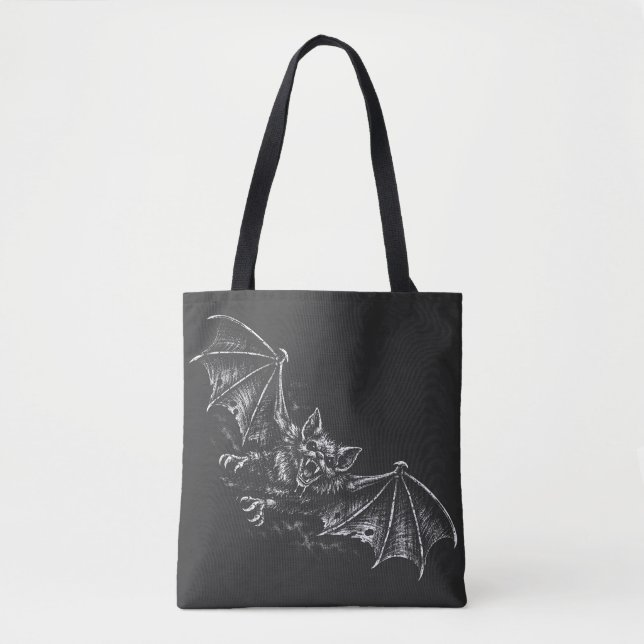Bolso De Tela Murciélago en Picada - por BurnsInHell (Anverso)