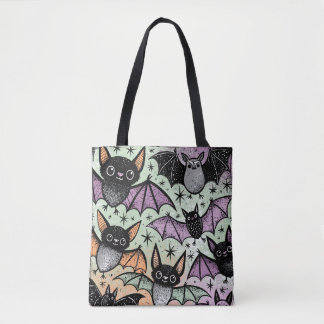 Bolso De Tela Murciélagos Caprichosos Patrón Halloween