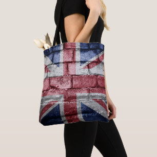 Bolso De Tela muro de bandera del Reino Unido