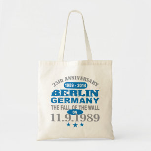 Bolso De Tela Muro de Berlín Alemania aniversario de 25 años