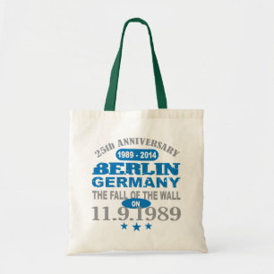 Bolso De Tela Muro de Berlín Alemania aniversario de 25 años