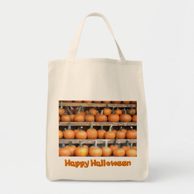 Bolso De Tela Muro de calabaza de Halloween (Frente)