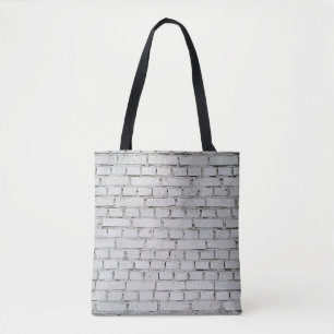 BOLSO DE TELA MURO DE LADRILLO BLANCO