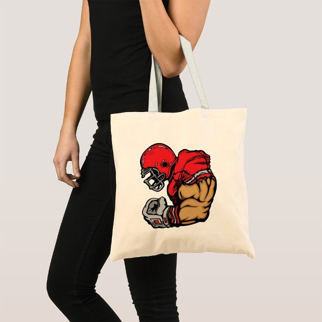 Bolso De Tela Músculo del casco rojo del guerrero del fútbol dur (Subido por el creador)