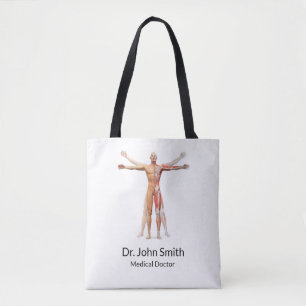 Bolso De Tela Músculos del esqueleto del cuerpo humano médico - 