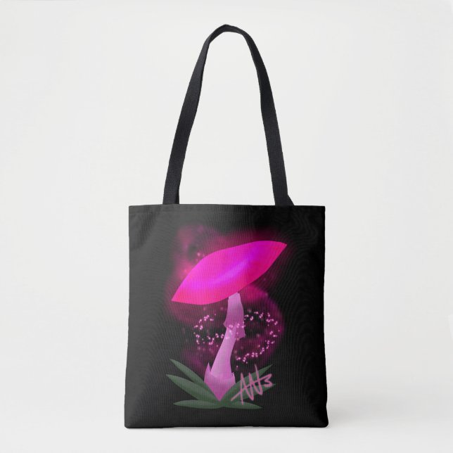 Bolso De Tela Mushongo rosa brillante (Anverso)
