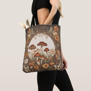 Bolso De Tela Mushroom Cottagecore