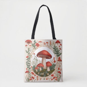 Bolso De Tela Mushroom Cottagecore