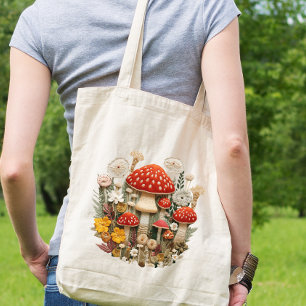Bolso De Tela Mushroom Cottagecore