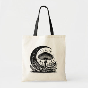Bolso De Tela Mushroom de la Luna y las Estrellas