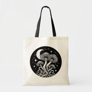 Bolso De Tela Mushroom de la Luna y las Estrellas