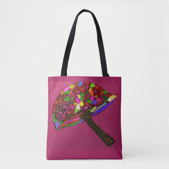 Bolso De Tela Mushroom Face Character Art  (Anverso)