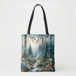Bolso De Tela Mushroom Hollow Nature Forest Creek