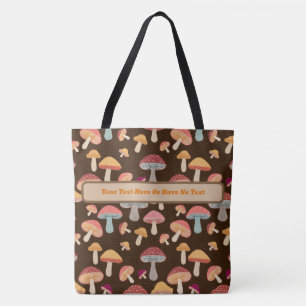 Bolso De Tela Mushroom Toadstoi Woodland Forest Boho Hippie
