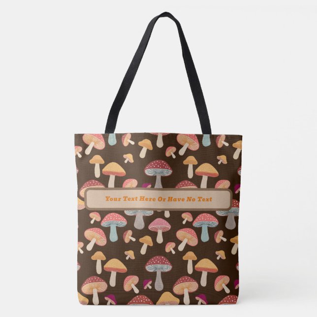 Bolso De Tela Mushroom Toadstoi Woodland Forest Boho Hippie (Anverso)