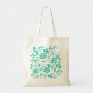 Bolso De Tela Mushroom Verde azulado