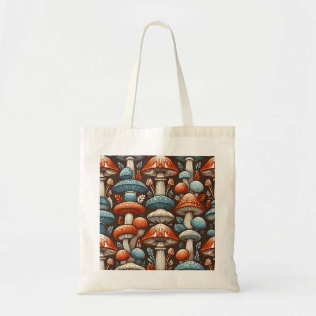 Bolso De Tela Mushrooms Americana (Frente)