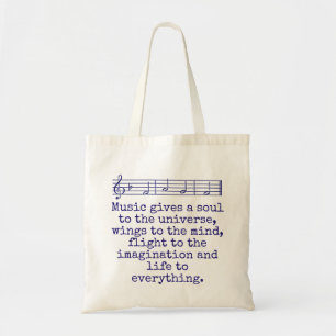 Bolso De Tela Music Gives A Soul - Music Quote