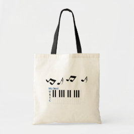 Bolso De Tela Music Piano Key Music Note Music Bag