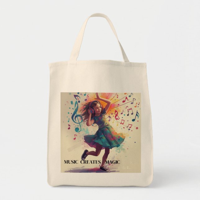 Bolso De Tela Music Tote Bag (Frente)
