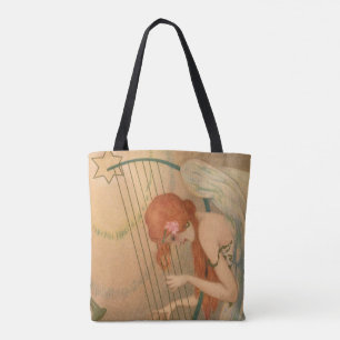 Bolso De Tela Música antigua Ángeles músicos victorianos Flauta
