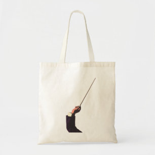 Bolso De Tela Música antigua, mano del director que sostiene una