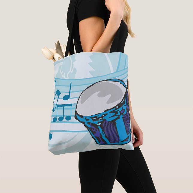 Bolso De Tela Música Blue Bongo Drum (Subido por el creador)