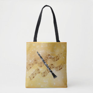 Bolso De Tela Música clarinete, diseño popular,