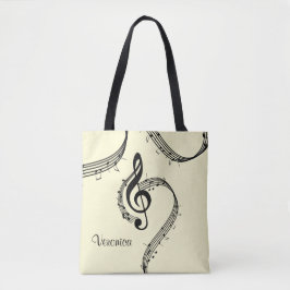Bolso De Tela Música Climactic G Clef Amarillo