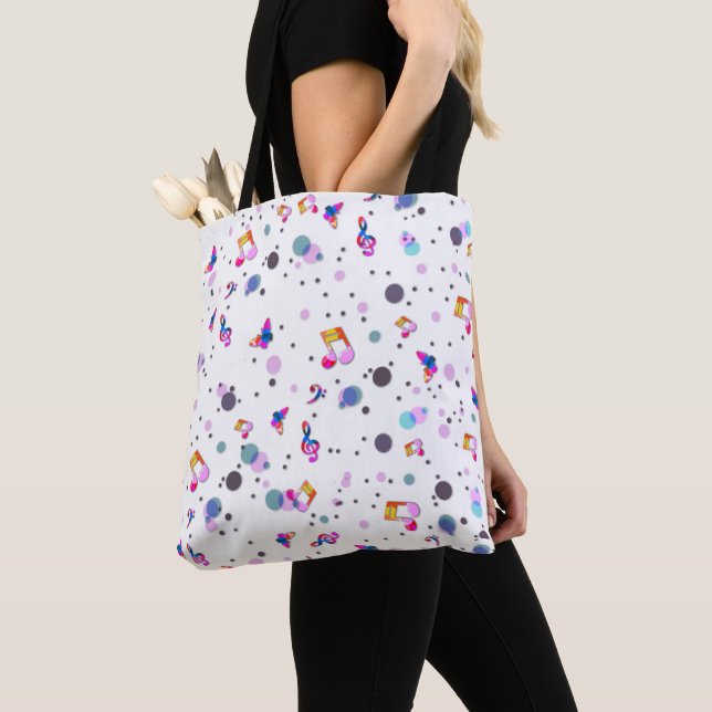 Bolso De Tela Música de danza colorida (Detalle)