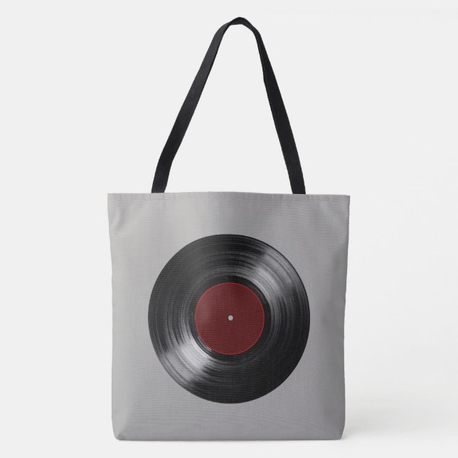 Bolso De Tela música de grabación de vinilo retro (Anverso)