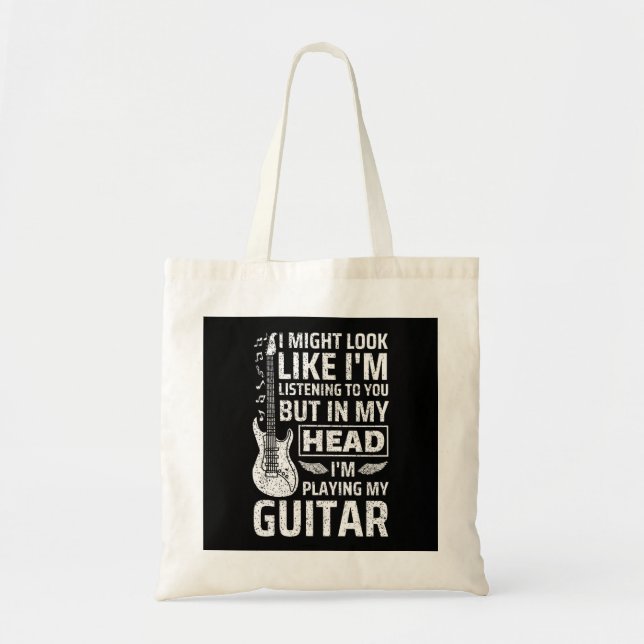 Bolso De Tela Música de guitarra (Frente)