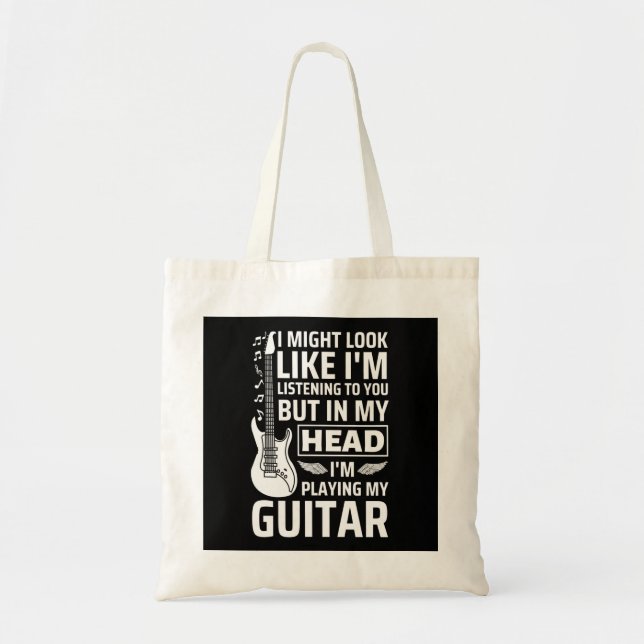 Bolso De Tela Música de guitarra (Frente)
