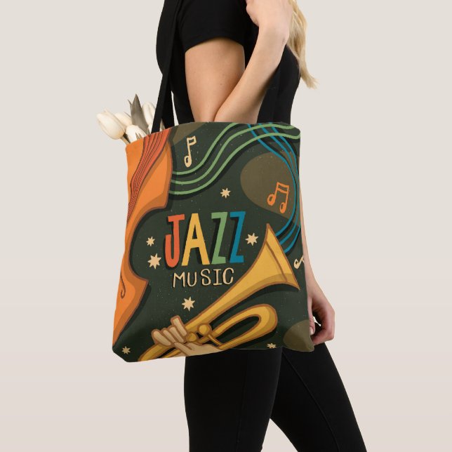 Bolso De Tela Música de jazz Nueva Orleans (Detalle)