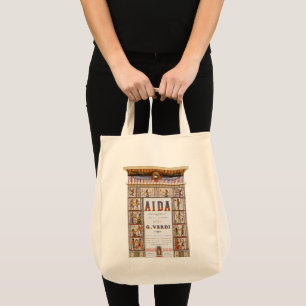 Bolso De Tela Música de ópera vintage, Aida egipcia de Verdi