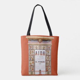 Bolso De Tela Música de ópera vintage, Aida egipcia de Verdi