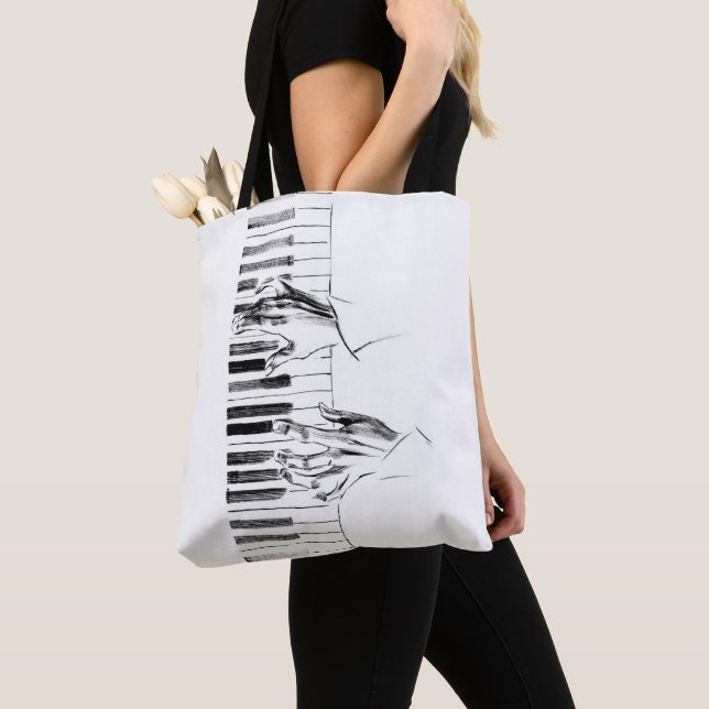 Bolso De Tela Música de piano (Detalle)