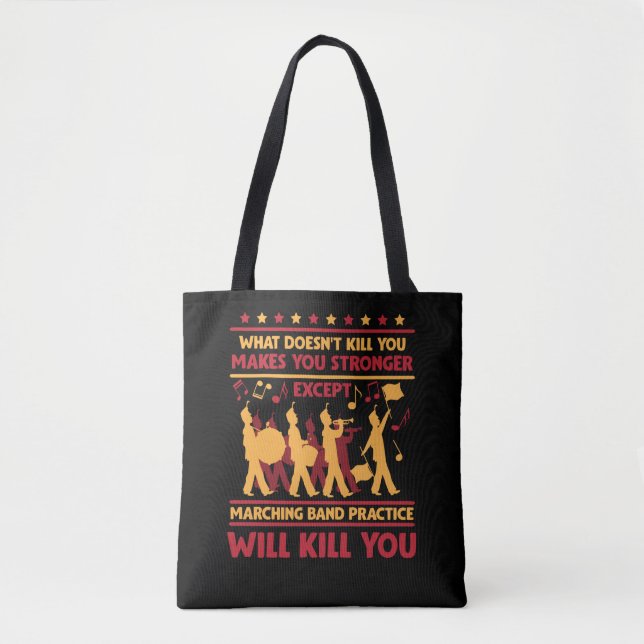 Bolso De Tela Música de tambor de trompeta de sarcasmo de la ban (Anverso)