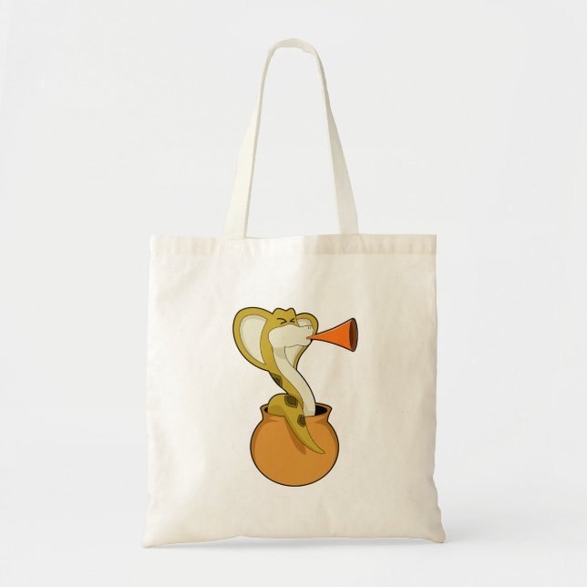 Bolso De Tela Música de trompeta de serpiente (Frente)