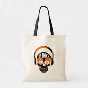 Bolso De Tela Música del club de la muerte del DJ rock skull
