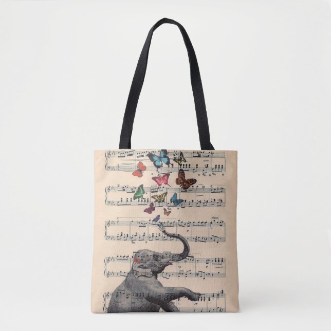Bolso De Tela Música del elefante (Anverso)