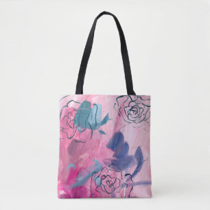 Bolso De Tela Música interior - Dibujo floral