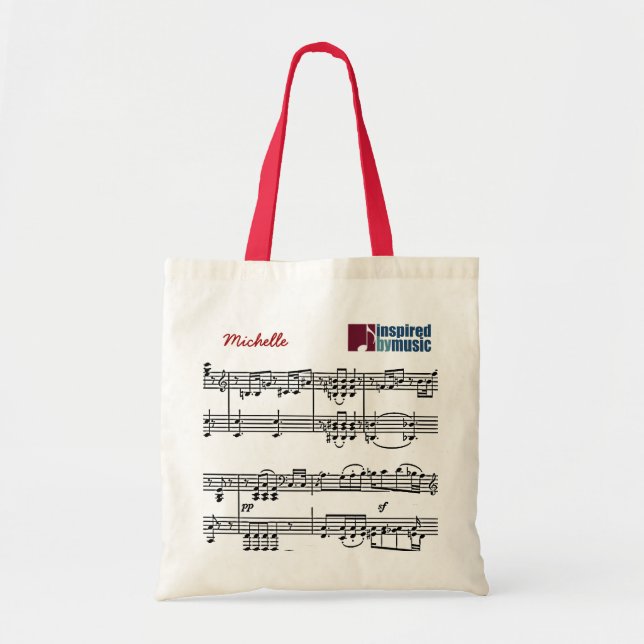 Bolso De Tela música personalizada inspirada (Frente)