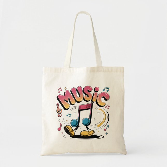 Bolso De Tela Música Retro (Frente)