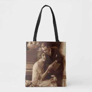 Bolso De Tela Música Romántica Vintage, Amantes del Amor y la Ro