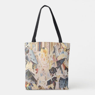 Bolso De Tela Música Vintage, Jazz Art Déco, Rapsodia en Azul