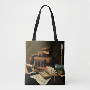 Bolso De Tela Música y literatura de William Harnett, Bella Arte