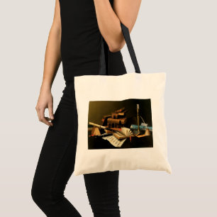 Bolso De Tela Música y literatura de William Harnett, Bella Arte