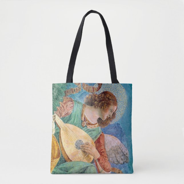 Bolso De Tela Musical angel playing guitar (Anverso)