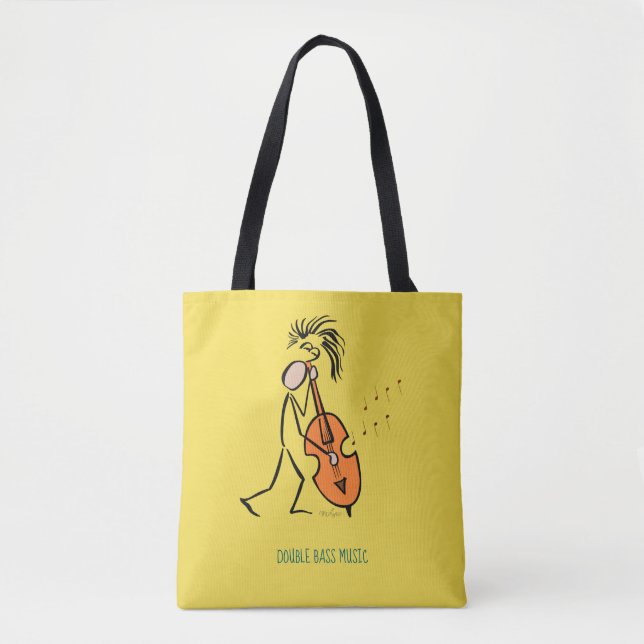 Bolso De Tela Músico de Jazz Doble Contrabass Player (Anverso)
